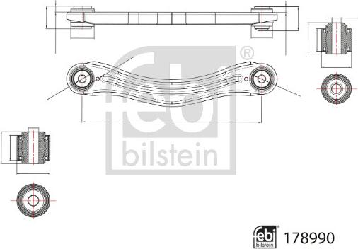 Febi Bilstein 178990 - Brat, suspensie roata aaoparts.ro