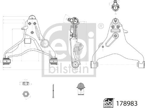 Febi Bilstein 178983 - Brat, suspensie roata aaoparts.ro