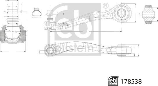 Febi Bilstein 178538 - Brat, suspensie roata aaoparts.ro