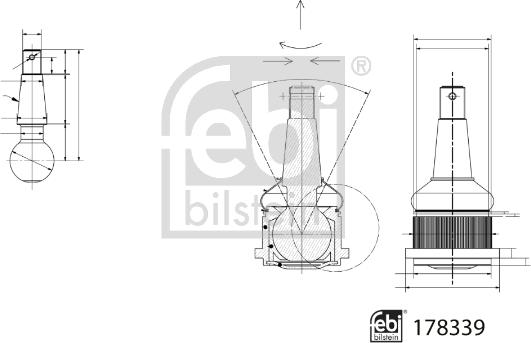 Febi Bilstein 178339 - Articulatie sarcina / ghidare aaoparts.ro