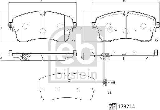 Febi Bilstein 178214 - Set placute frana,frana disc aaoparts.ro