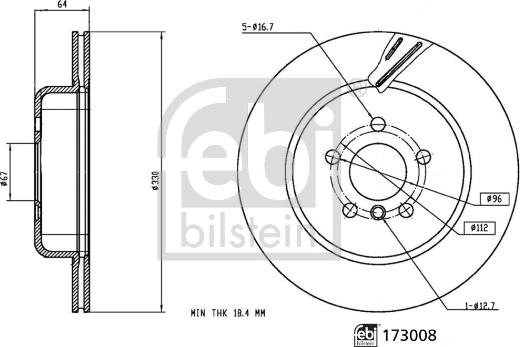 Febi Bilstein 173008 - Disc frana aaoparts.ro