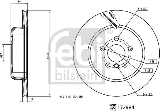 Febi Bilstein 172984 - Disc frana aaoparts.ro