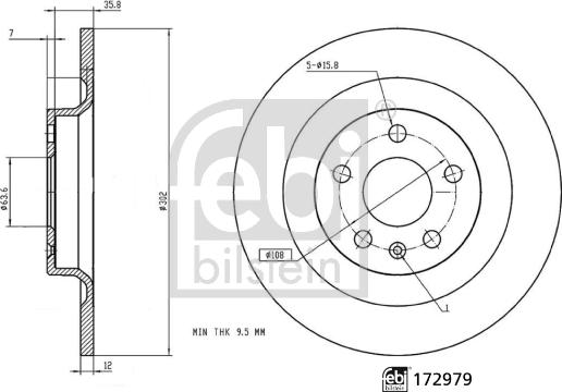 Febi Bilstein 172979 - Disc frana aaoparts.ro