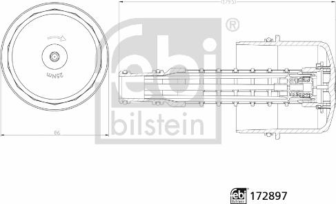 Febi Bilstein 172897 - Capac, carcasa filtru ulei aaoparts.ro