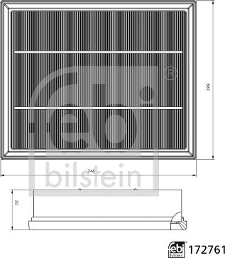 Febi Bilstein 172761 - Filtru aer aaoparts.ro