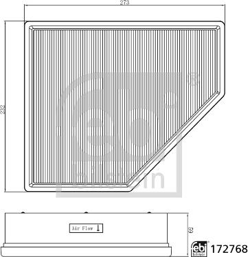 FEBI Bilstein 172768 - Filtru aer aaoparts.ro