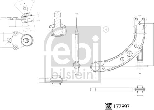 Febi Bilstein 177897 - Brat, suspensie roata aaoparts.ro