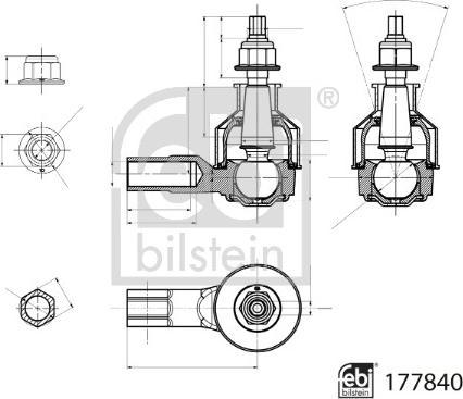 Febi Bilstein 177840 - Cap de bara aaoparts.ro