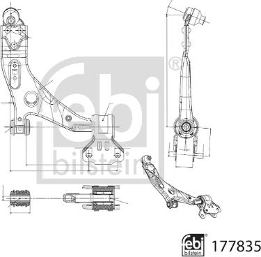 Febi Bilstein 177835 - Brat, suspensie roata aaoparts.ro