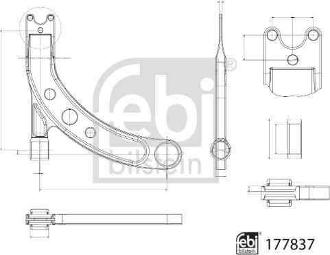 Febi Bilstein 177837 - Brat, suspensie roata aaoparts.ro