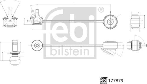 Febi Bilstein 177879 - Brat / bieleta suspensie, stabilizator aaoparts.ro