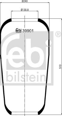 Febi Bilstein 39901 - Burduf, suspensie pneumatica aaoparts.ro