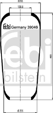 Febi Bilstein 39046 - Burduf, suspensie pneumatica aaoparts.ro