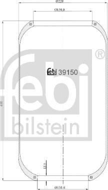 Febi Bilstein 39150 - Burduf, suspensie pneumatica aaoparts.ro