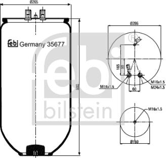 Febi Bilstein 35677 - Burduf, suspensie pneumatica aaoparts.ro