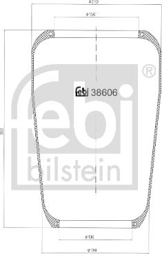 Febi Bilstein 38606 - Burduf, suspensie pneumatica aaoparts.ro