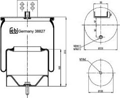 Febi Bilstein 38827 - Burduf, suspensie pneumatica aaoparts.ro