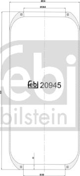 Febi Bilstein 20945 - Burduf, suspensie pneumatica aaoparts.ro