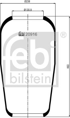 Febi Bilstein 20916 - Burduf, suspensie pneumatica aaoparts.ro