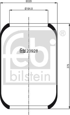 Febi Bilstein 20928 - Burduf, suspensie pneumatica aaoparts.ro