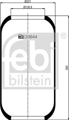 Febi Bilstein 20644 - Burduf, suspensie pneumatica aaoparts.ro