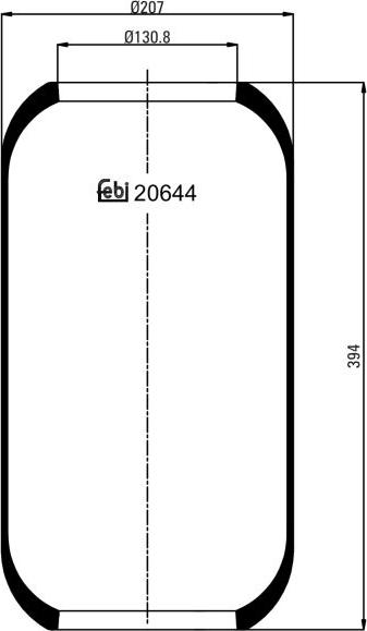 Febi Bilstein 20644 - Burduf, suspensie pneumatica aaoparts.ro