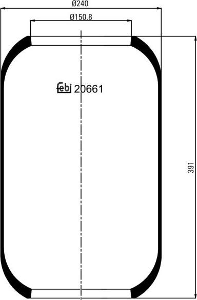 Febi Bilstein 20661 - Burduf, suspensie pneumatica aaoparts.ro