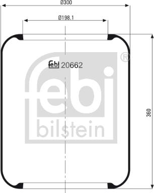 Febi Bilstein 20662 - Burduf, suspensie pneumatica aaoparts.ro