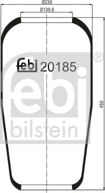 Febi Bilstein 20185 - Burduf, suspensie pneumatica aaoparts.ro