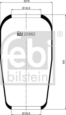 Febi Bilstein 20882 - Burduf, suspensie pneumatica aaoparts.ro