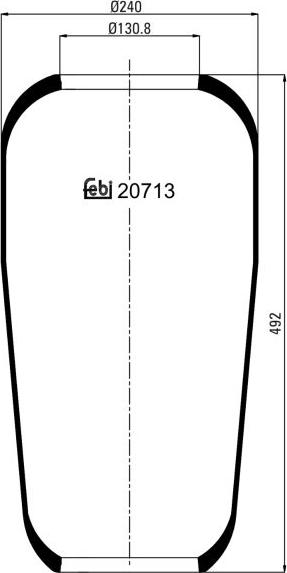 Febi Bilstein 20713 - Burduf, suspensie pneumatica aaoparts.ro