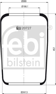 Febi Bilstein 20727 - Burduf, suspensie pneumatica aaoparts.ro