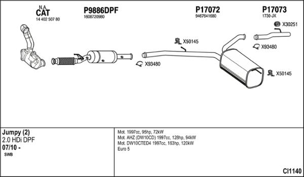 Fenno CI1140 - Sistem de esapament aaoparts.ro