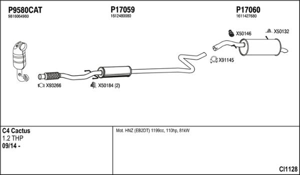 Fenno CI1128 - Sistem de esapament aaoparts.ro