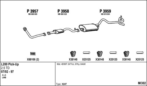 Fenno MI302 - Sistem de esapament aaoparts.ro