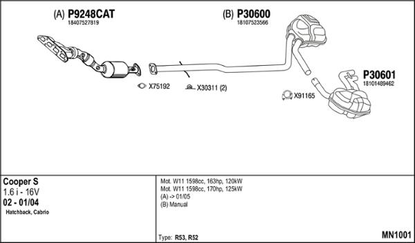 Fenno MN1001 - Sistem de esapament aaoparts.ro