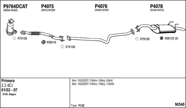 Fenno NI540 - Sistem de esapament aaoparts.ro