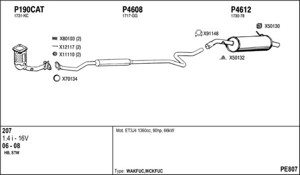 Fenno PE807 - Sistem de esapament aaoparts.ro
