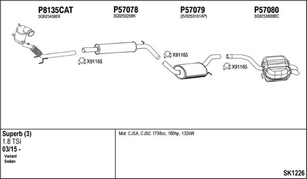 Fenno SK1226 - Sistem de esapament aaoparts.ro