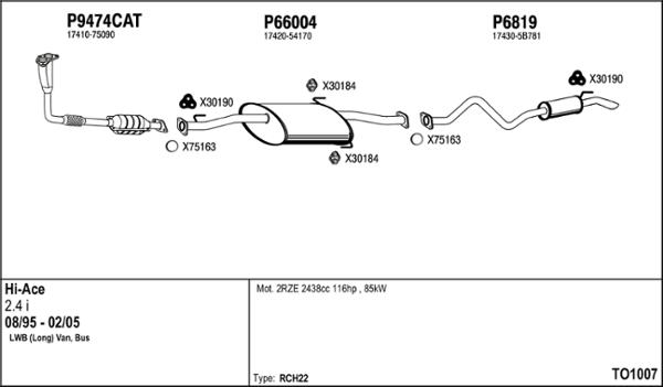 Fenno TO1007 - Sistem de esapament aaoparts.ro
