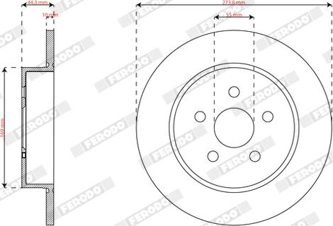 Ferodo DDF3096C - Disc frana aaoparts.ro