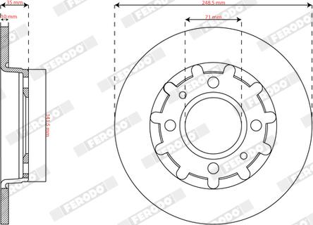 Ferodo DDF2985C - Disc frana aaoparts.ro