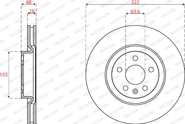 Ferodo DDF2693C - Disc frana aaoparts.ro