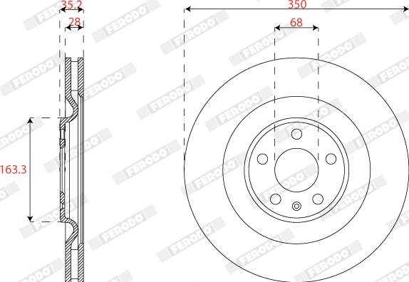 Ferodo DDF2661C - Disc frana aaoparts.ro
