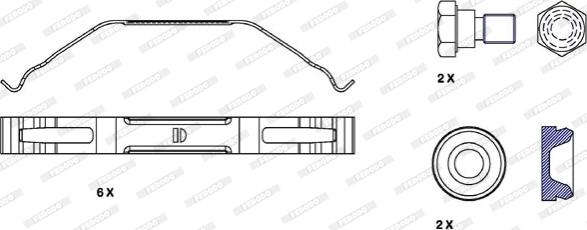 Ferodo FAC165 - Set accesorii, placute frana aaoparts.ro