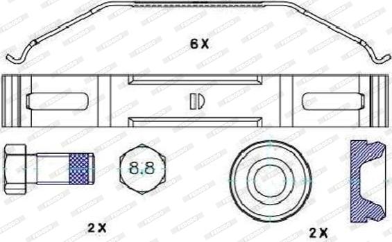 Ferodo FAC166 - Set accesorii, placute frana aaoparts.ro