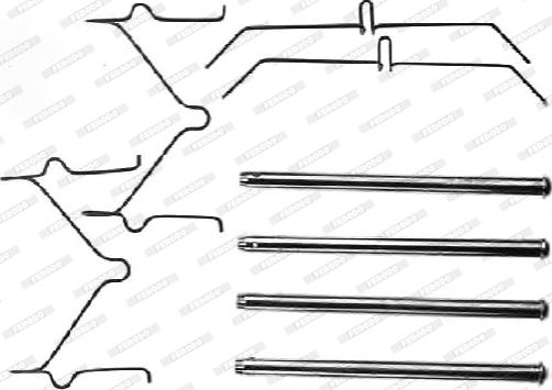 Ferodo FBA501 - Set accesorii, placute frana aaoparts.ro