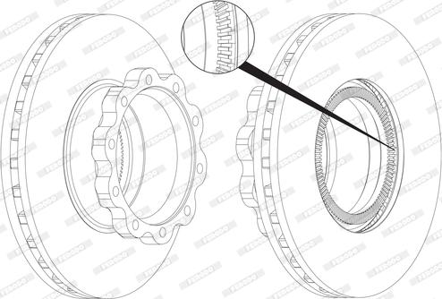 Ferodo FCR161A - Disc frana aaoparts.ro