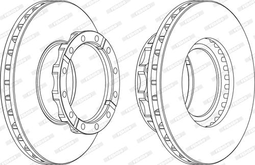 Ferodo FCR254A - Disc frana aaoparts.ro